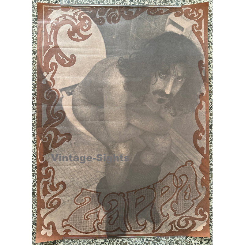 Frank Zappa: Zappa On The Crapper / Toilet (Rare Vintage Poster ~1960s/1970s)
