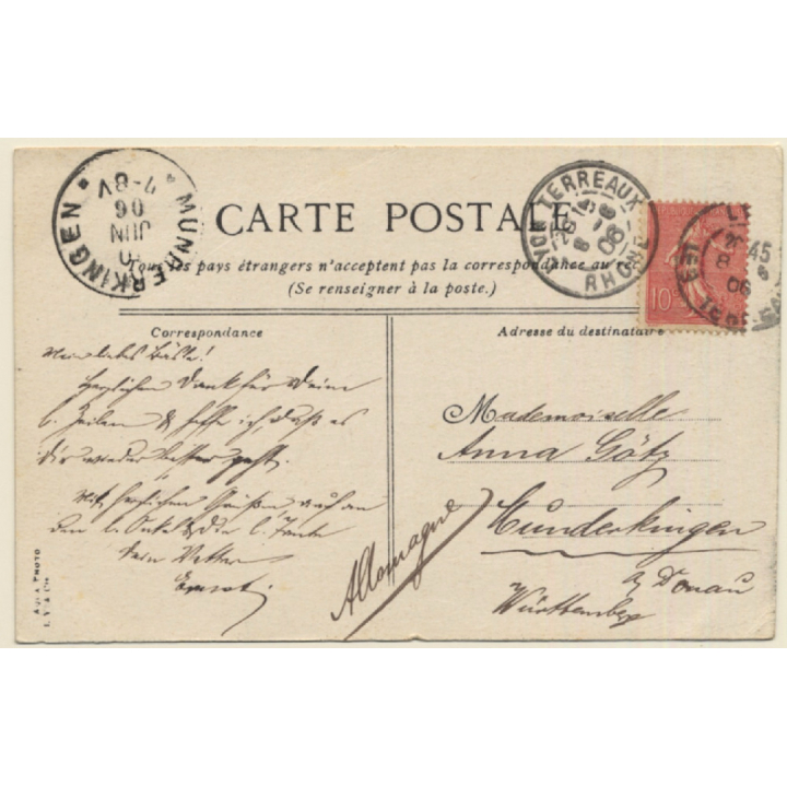 Lyon - Rhône / France: Femmes Sur Un Bateau Lavoir (Vintage PC 1906)