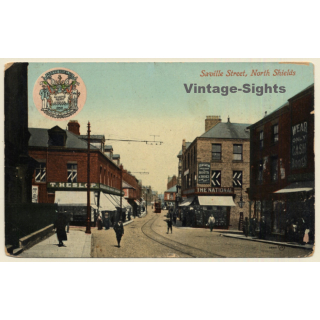 North Shields / United Kingdom: Saville Street (Vintage PC 1913)