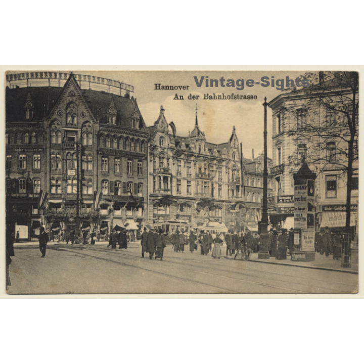 Hannover / Germany: An Der Bahnhofstrasse - Field Post (Vintage PC 1918)