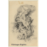 Malerschule Wilhelm Schütze: Putten - Rosen - Engel N°5 (Vintage PC ~1920s)