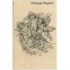 Malerschule Wilhelm Schütze: Putten - Rosen - Engel N°15 (Vintage PC ~1920s)