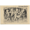 Malerschule Wilhelm Schütze: Putten - Rosen - Engel N°27 (Vintage PC ~1920s)