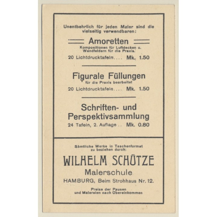 Malerschule Wilhelm Schütze: Putten - Rosen - Engel N°24 (Vintage PC ~1920s)