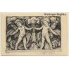 Malerschule Wilhelm Schütze: Putten - Rosen - Engel N°23 (Vintage PC ~1920s)