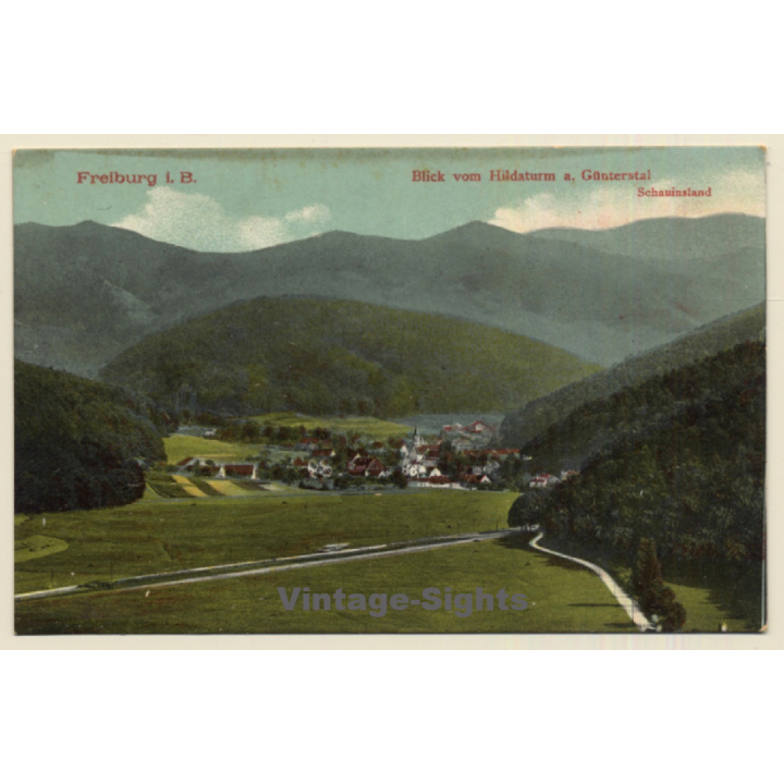 Freiburg / Germany: Blick Vom Hildaturm Auf Günterstal (Vintage PC)