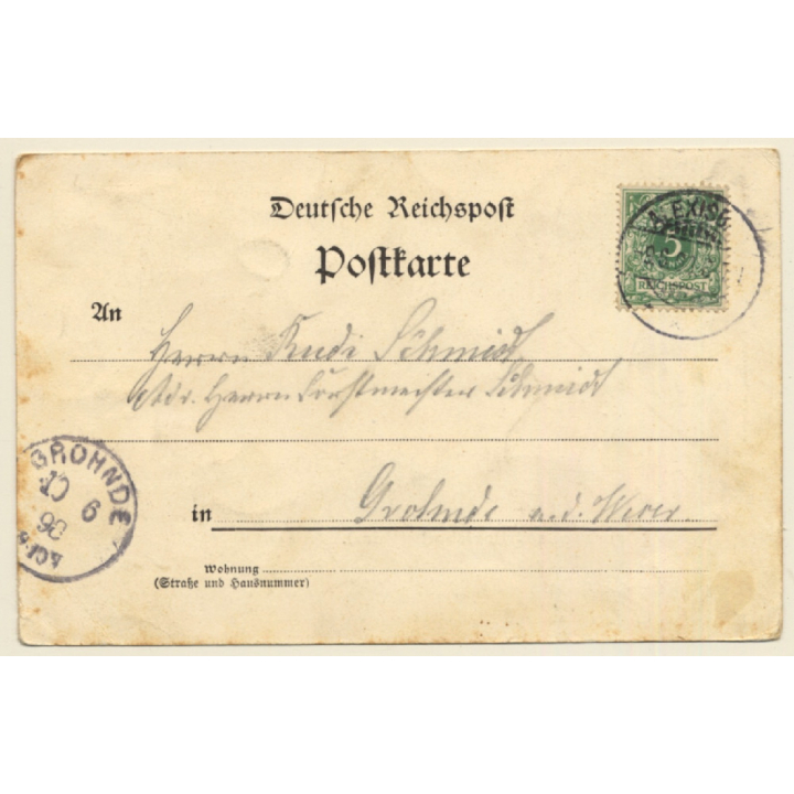 Sachsen-Anhalt / Germany: Gruss Aus Alexisbad (Vintage PC 1898)