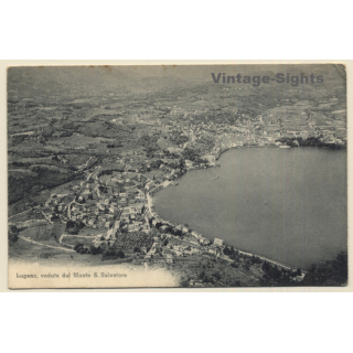 Lugano / Switzerland: Veduta Dal Monte S.Salvatore (Vintage PC 1909)