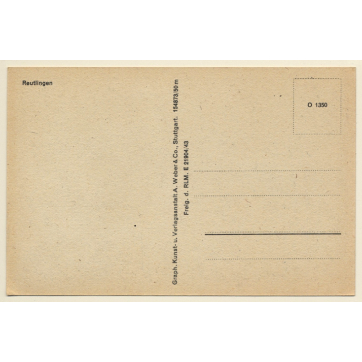 Reutlingen / Germany: Partial View - Church (Vintage PC)