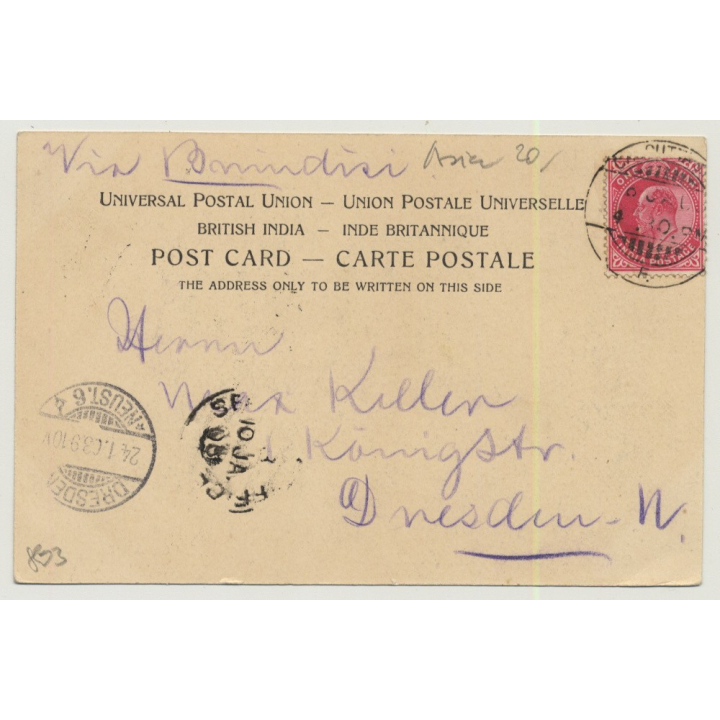 Calcutta / India: General Post Office (Vintage Photo PC 1903)