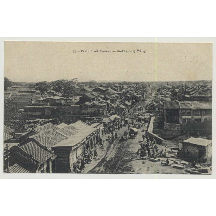 China: Pékin à Vol D'Oiseau / Bird's View Of Peking (Vintage Photo PC ~1900)