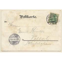 Müngsten An Der Wupper / Germany: Müngstener Brücke (Vintage PC Litho 1903)