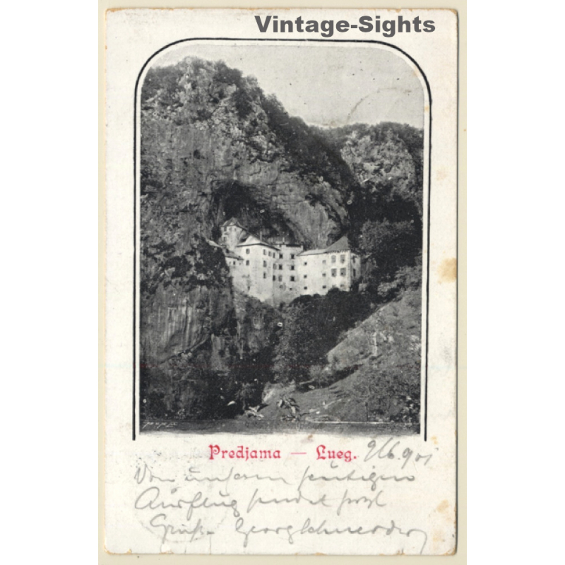 Predjama / Slovenia: Cave Castle - Höhlenburg (Vintage PC 1901)