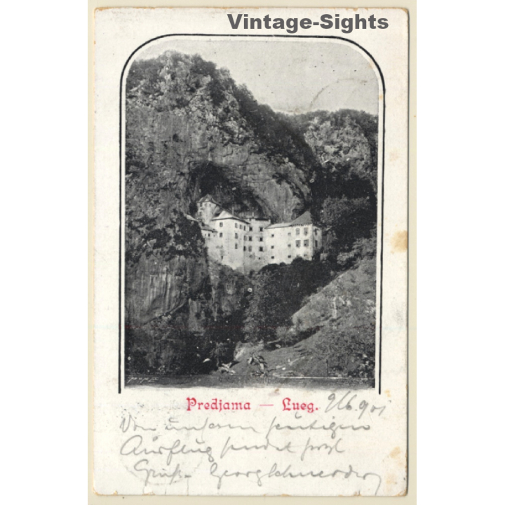 Predjama / Slovenia: Cave Castle - Höhlenburg (Vintage PC 1901)