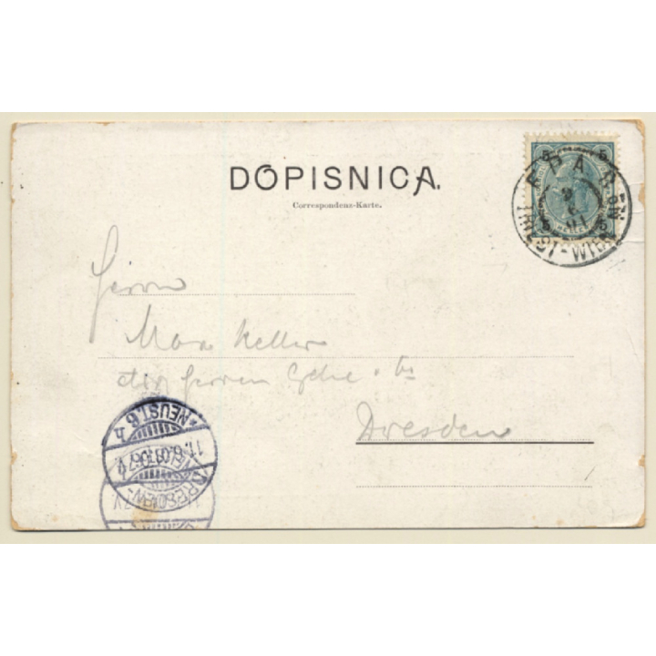 Predjama / Slovenia: Cave Castle - Höhlenburg (Vintage PC 1901)