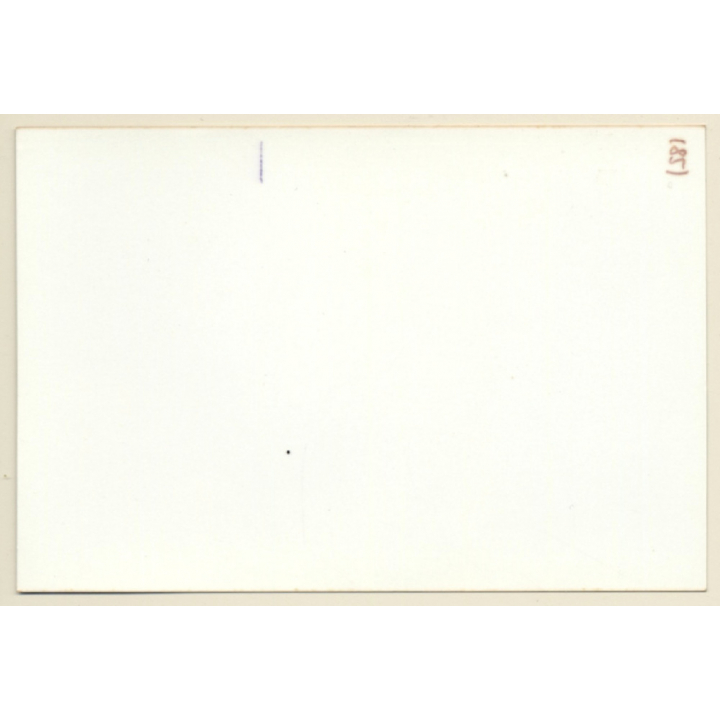 Rear View: Cheeky Darkhaired Nude Kneeling On Chair (Vintage Photo ~1990s)