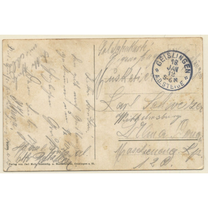 Geislingen A. St. / Germany: Total View (Vintage PC 1912)