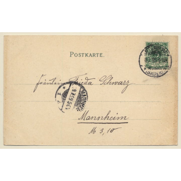 Offenburg / Germany: Schloss Ortenberg (Vintage PC 1899)