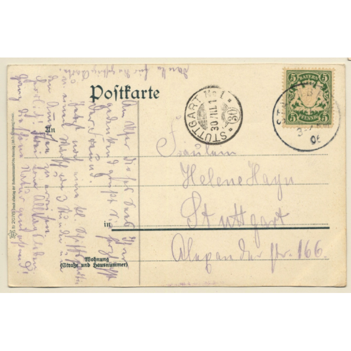 Starnberger See / Germany: Salon Dampfer Luitpold / Steamer (Vintage PC 1906)