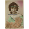 Charleston Lady WIth Glitter Hair Band (Vintage PC Weco 1910s/1920s)