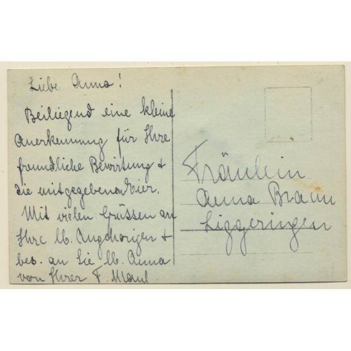 Charleston Lady WIth Glitter Hair Band (Vintage PC Weco 1910s/1920s)