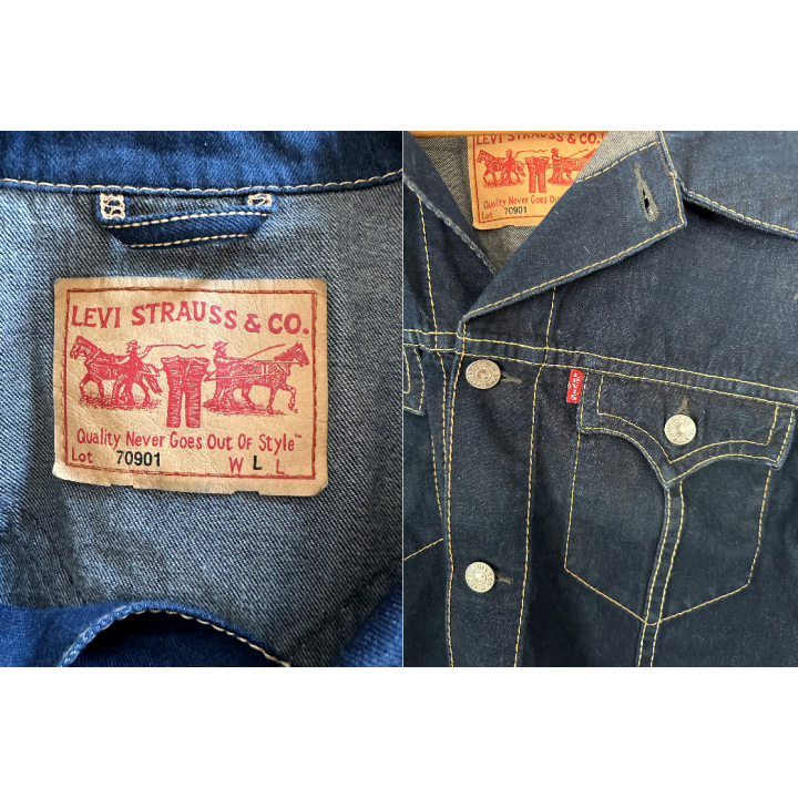 Levis 70901 Classic Trucker / Cowboy Denim Jacket (Size L ~ 1990s/2000s)