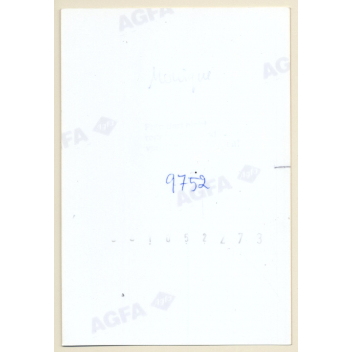 Natural Slim Semi Nude Curlyhead / Pink Panties (Vintage Photo GDR ~1980s)