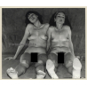 2 Natural Darkhaired Nudes On Floor (Vintage Photo GDR ~1980s)
