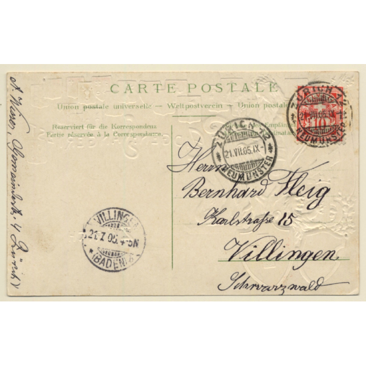 Zürich: Eidgenössisches Sängerfest 1905 / Harp (Vintage Litho PC)