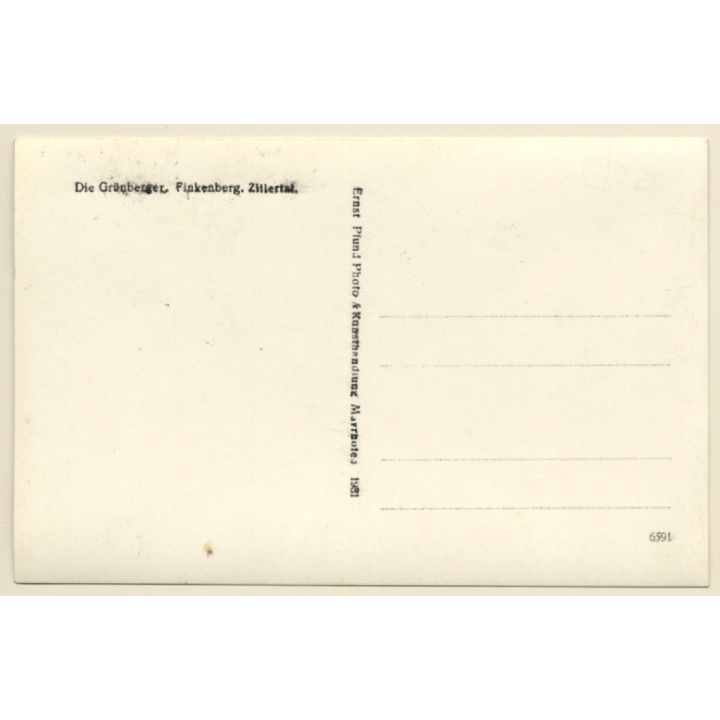 Finkenberg / Zillertal: Die Grünberger Musikkapelle / Sawing - Harp (Vintage RPPC 1931)