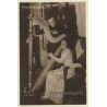 Paul Hartmann & Roma Bahn: Gespenstersonate / Harp (Vintage RPPC ~1920s)