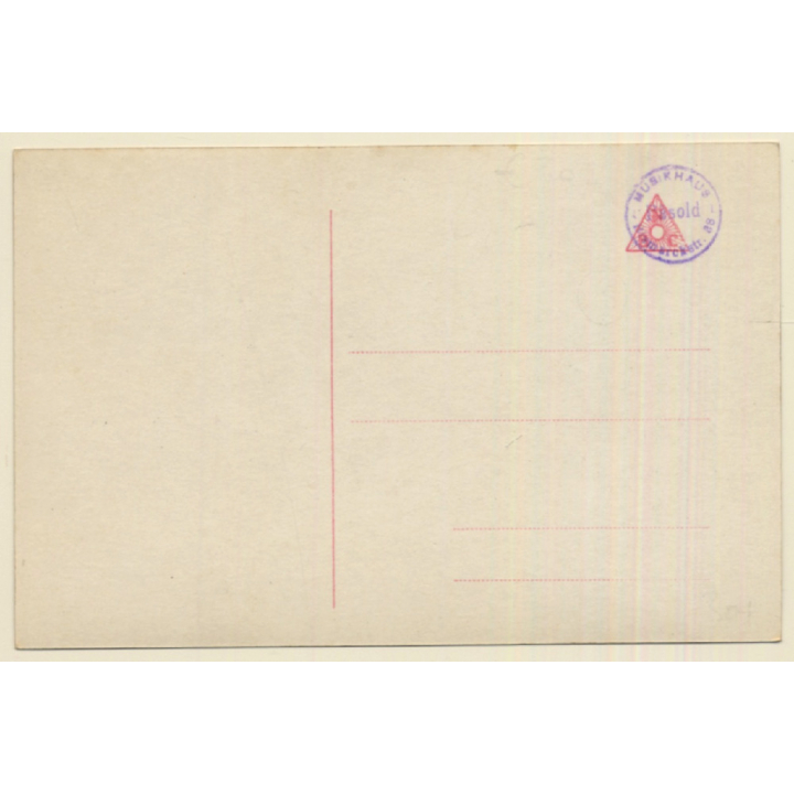 Paul Hartmann & Roma Bahn: Gespenstersonate / Harp (Vintage RPPC ~1920s)