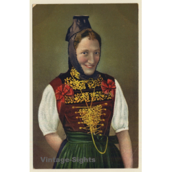 Black Forest: Schwarzwälderin Aus Neustadt / Tracht (Vintage PC)