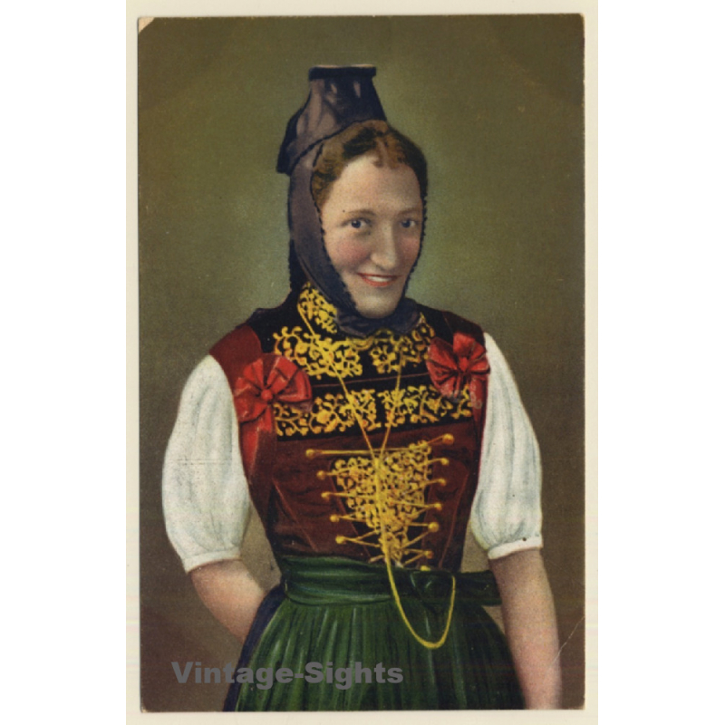 Black Forest: Schwarzwälderin Aus Neustadt / Tracht (Vintage PC)