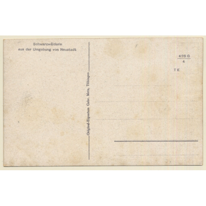 Black Forest: Schwarzwälderin Aus Neustadt / Tracht (Vintage PC)