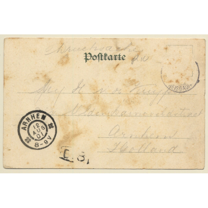 Trachten: Schapacherin - Neutstädterin - Gutacherin - Markgräflerin (Vintage PC Litho 1901)