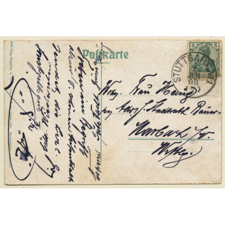 Bilder Aus Dem Volksleben Des Schwarzwald's / Tracht - Kuh (Vintage PC 1908)