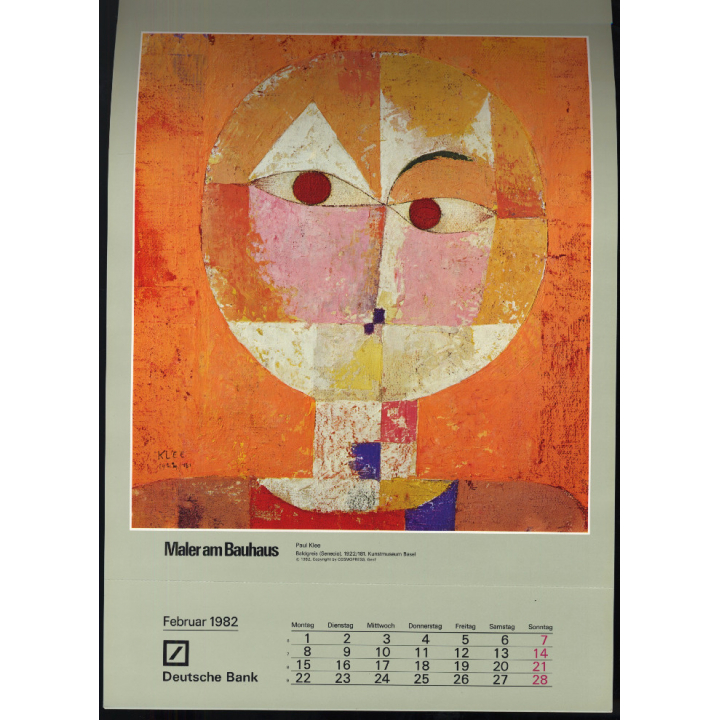 Maler Am Bauhaus (Vintage Calendar Deutsche Bank 1982)