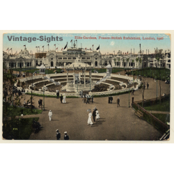 London / UK: Elite Gardens - Franco British Exhibition 1908 (Vintage PC)
