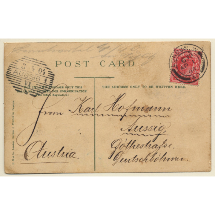 London / UK: Hyde Park Corner - Horse Carriages (Vintage PC 1904)