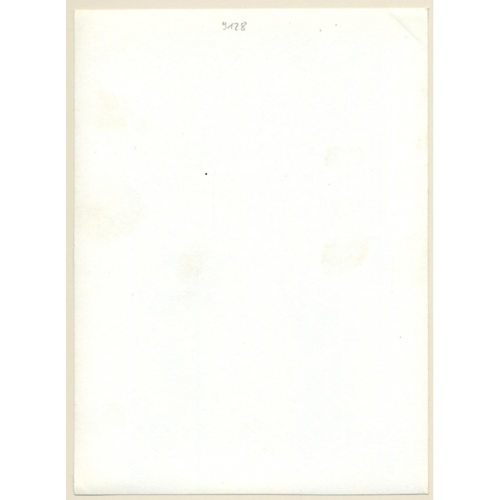 Pretty Semi Nude In Front Of Funky Wallpaper / Hairy Armpits (Vintage Photo GDR ~1980s)