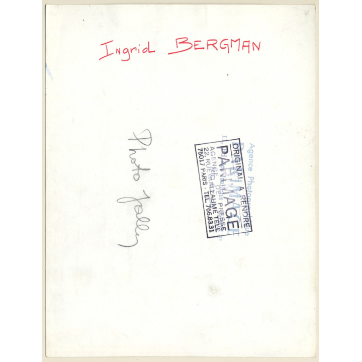 Ingrid Bergman In Front Of Bust (Vintage Press Photo 1950s/1960s)