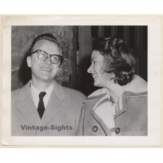 Portrait Of Ingrid Bergman & Lars Schmidt (Vintage Press Photo 1950s)