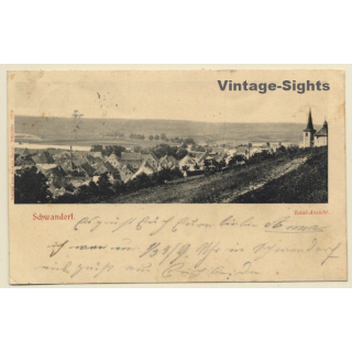 Schwandorf / Germany: Total View - Church (Vintage PC 1902)
