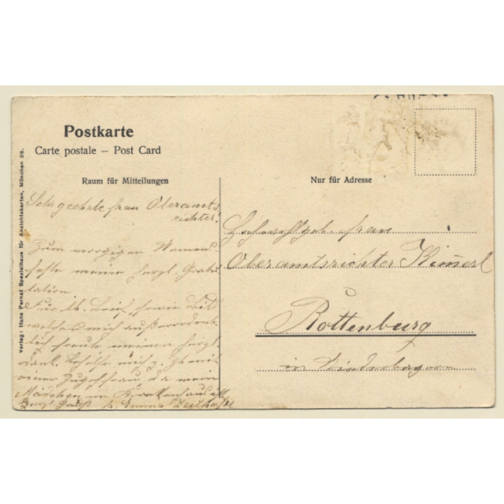 Rimbach (Cham) / Germany: Total View - Church (Vintage PC ~1910s/1920s)