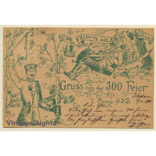 Gruss Von Der 300 Feier 2te Kompanie G.J.B. (Vintage PC 1900)