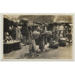 Soerabaia / Indonesia: Pasar Pabean Soerabaja (Vintage Photo PC)