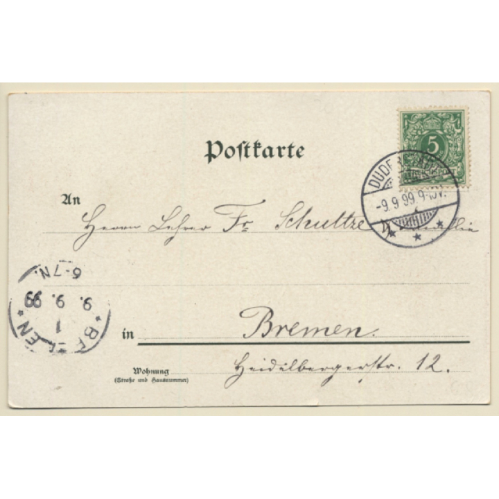 Gruss Aus Dem Manöver - Kaiser Wilhelm (Vintage PC Litho 1899)