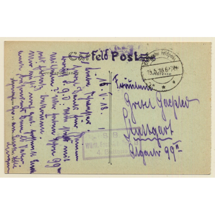 Pont L'Eveque / France: Campagne 1914-1917 Passarelle / Homework (Vintage PC 1918)