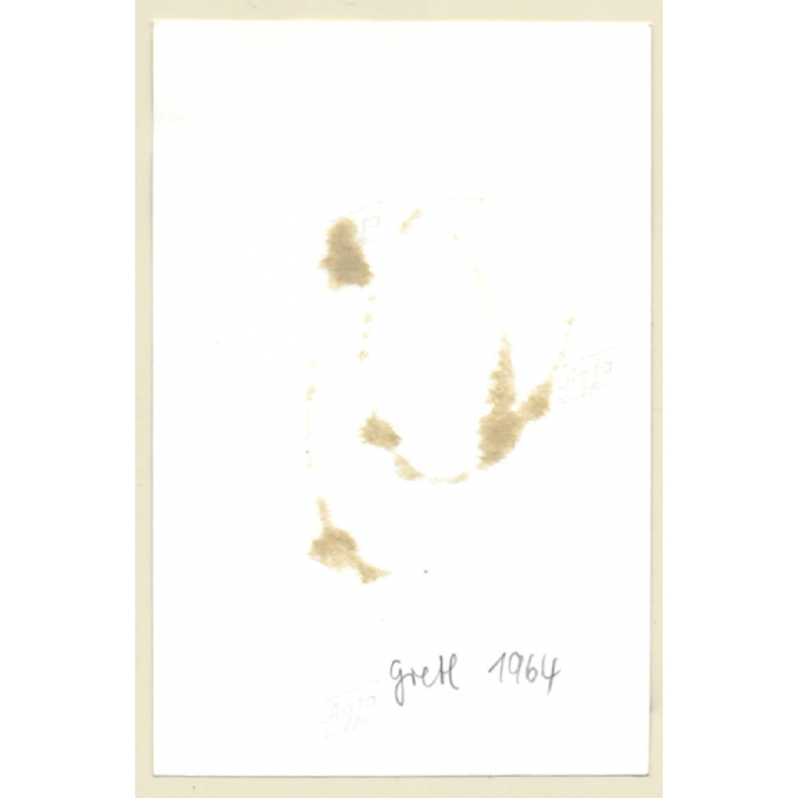 Rear View: Semi Nude Blonde With Arms Behind Back Restraint/ BDSM (2nd Gen. Photo B/W ~1960s)